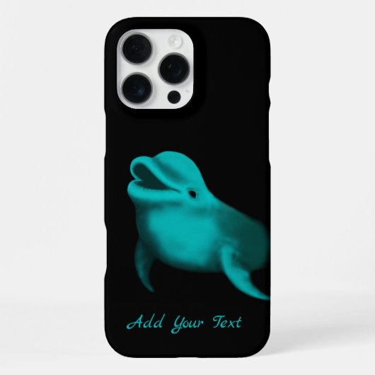 ラッキードルフィン – テキストの追加 iPhoneケース (裏面)