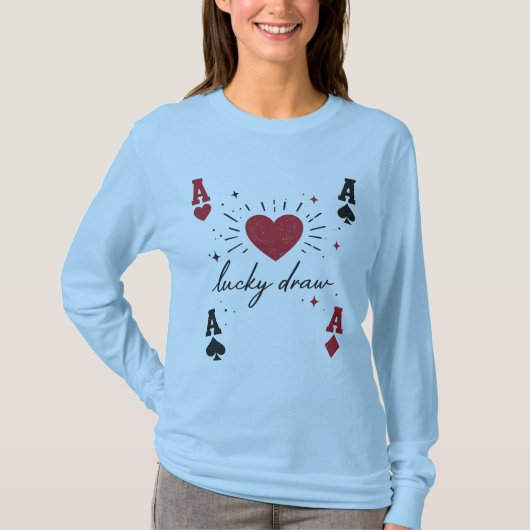 ラッキードロー レディース長袖Tシャツ Tシャツ (正面)