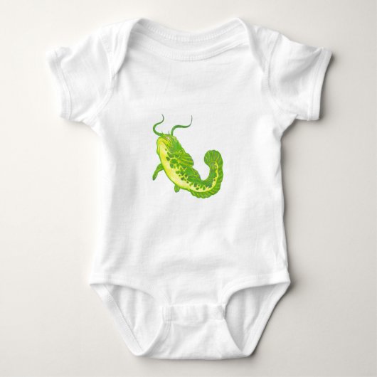 ラッキーナマズ ベビーボディスーツ (正面)