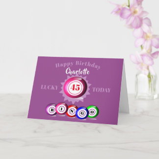 ラッキーナンバービンゴテーマ誕生日カード カード