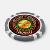 ラッキーナンバー付きカジノルーレットホイール ポーカーチップ (シングル)