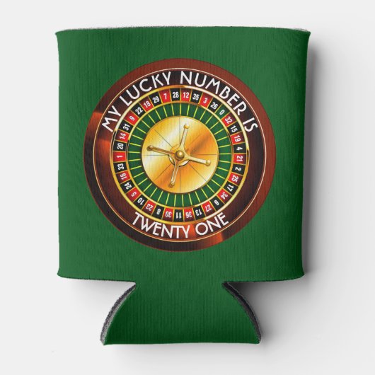ラッキーナンバー付きカジノルーレットホイール 缶クーラー (正面)