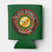 ラッキーナンバー付きカジノルーレットホイール 缶クーラー (裏面)