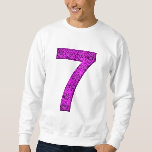 ラッキーナンバー7スパイラルTシャツ スウェットシャツ (正面)
