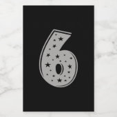 ラッキーナンバー6ハッピーバースデー フードラベル (シングルラベル)