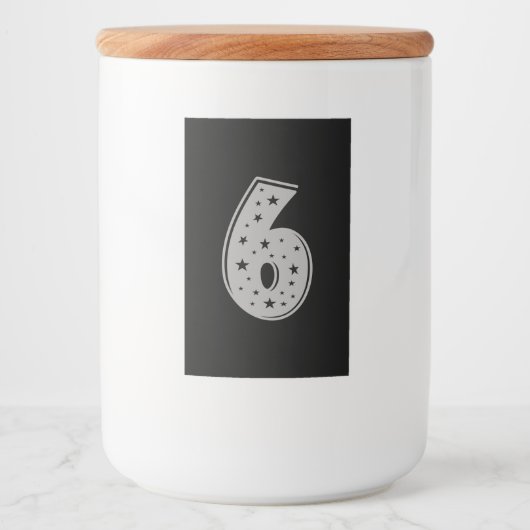 ラッキーナンバー6ハッピーバースデー フードラベル (正面)