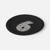 ラッキーナンバー6ハッピーバースデー ペーパープレート (アングル)