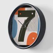 ラッキーナンバー7ウォールクロック 壁時計 (傾斜)