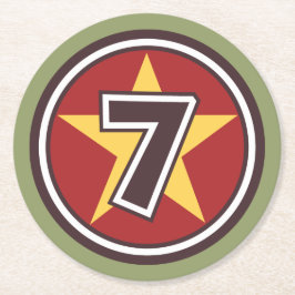 ラッキーナンバー7 ラウンドペーパーコースター