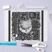 ラッキーナンバー マニフェスト 魔法 黒と白 薄葉紙 (クラフト)