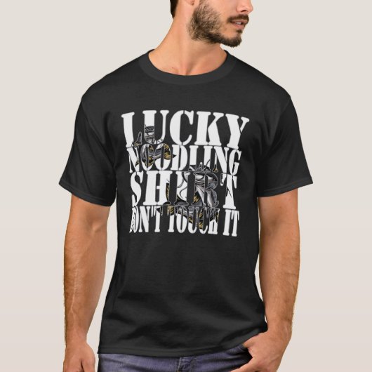 ラッキーヌードリングDon ttouchitナマズ狩りノード Tシャツ (正面)