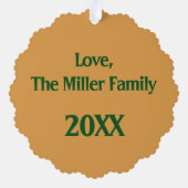 ラッキーハッピーハヌカーハヌカー(ユダヤ教の祭り)ユダヤ教の休日 オーナメントカード (裏面)