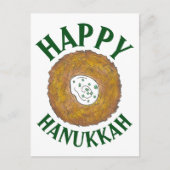 ラッキーハッピーハヌカーハヌカー(ユダヤ教の祭り)ユダヤ教の休日 案内ポストカード (正面)