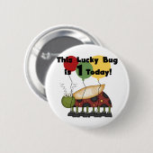 ラッキーバグは誕生日Tシャツとギフト一つ 缶バッジ (正面&裏面)