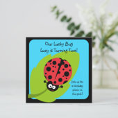 ラッキーバグカスタマイズ誕生日招待状 招待状 (スタンド正面)
