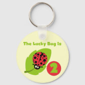 ラッキーバグ2回目の誕生日Tシャツとギフト キーホルダー (正面)