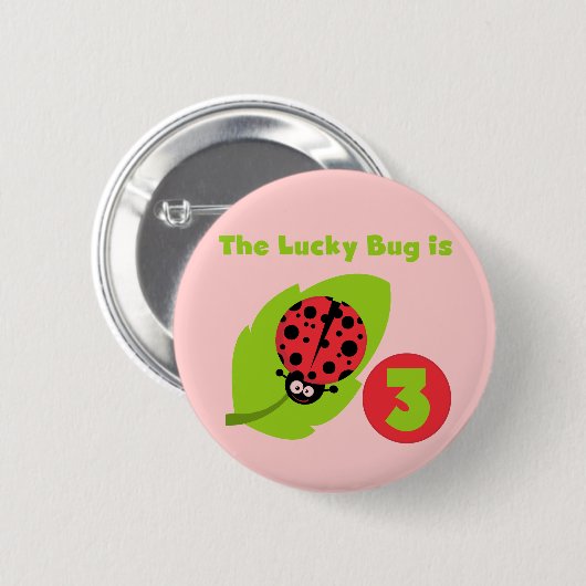 ラッキーバグ3rd誕生日Tシャツとギフト 缶バッジ (正面&裏面)