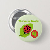 ラッキーバグ4th誕生日Tシャツとギフト 缶バッジ (正面&裏面)