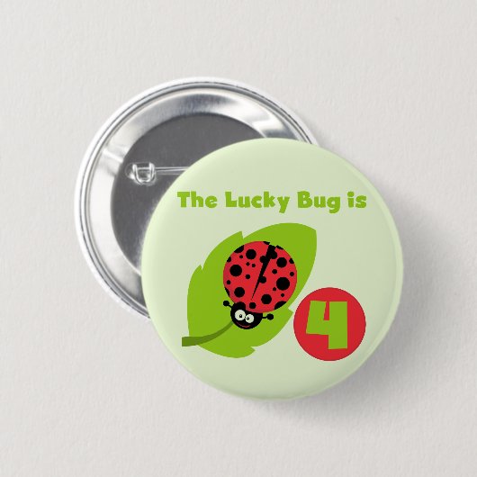 ラッキーバグ4th誕生日Tシャツとギフト 缶バッジ (正面&裏面)