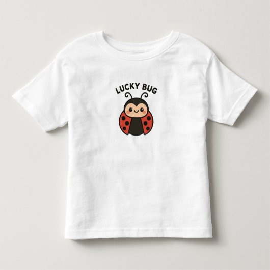 ラッキーバグ レディバグ – かわいい幼児 女の子 T シャツ (正面)