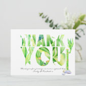 ラッキーバンブーサンキューグリーンウォーター色 サンキューカード (スタンド正面)