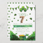 ラッキーパトリックの日バースデーパーティ招待状 招待状 (正面/裏面)
