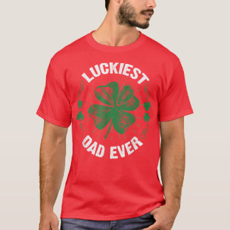 ラッキーパパエバーシャームロックラッキーアイリッシュファーザーパット Tシャツ