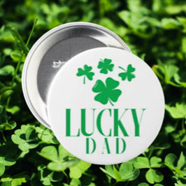 ラッキーパパ- Shamrock Father's Dayボタン 缶バッジ