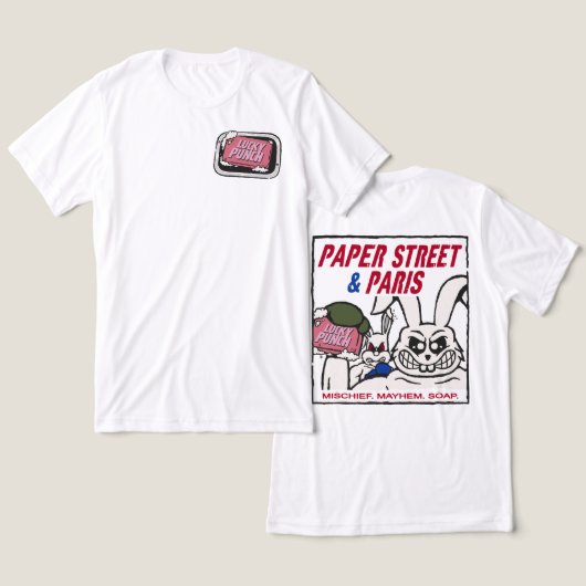 ラッキーパンチ ボクシング トライブレンドTシャツ (デザイン正面&裏面)