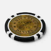 ラッキーパーソナライズされたインラブラスベガストランプのポーカーチップ ポーカーチップ (シングル)