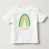 ラッキーパーソナライズされたレインボーセントパトリックの日 トドラーTシャツ (正面)