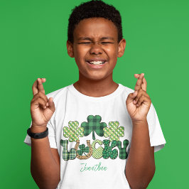 ラッキーパーソナライズされたSt patricks dayの子供 Tシャツ