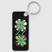 ラッキービリヤード長方形鍵チェーン キーホルダー (裏面)