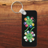ラッキービリヤード長方形鍵チェーン キーホルダー (正面)