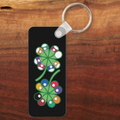 ラッキービリヤード長方形鍵チェーン キーホルダー (裏面)