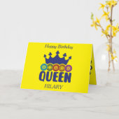 ラッキービンゴクイーン誕生日 カード (黄色い花)