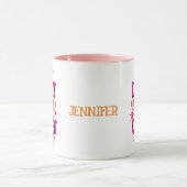 ラッキービンゴクイーン/編集可能な名前 マグカップ (中央)