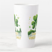 ラッキービーブスオンリーヤーンクローバーセントパトリックの日 カフェラテマグ (正面)