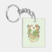 ラッキービーブスカラフル – クローバー&ゴールデンホースシュー キーホルダー (正面左)