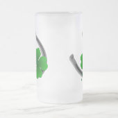 ラッキービールグラス聖パトリックの日シャムロックマグ フロストグラスビールジョッキ (中央)