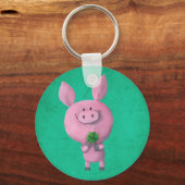 ラッキーピグ四葉クローバー キーホルダー (正面)