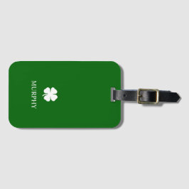 ラッキーフォーリーフクローバーグリーンアイリッシュセントパトリック ラゲッジタグ