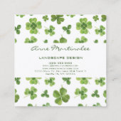 ラッキーフォーリーフクローバースクエア名刺 スクエア名刺 (裏面)