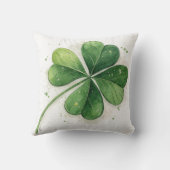 ラッキーフォーリーフクローバーセントパトリックの日 クッション (裏面)