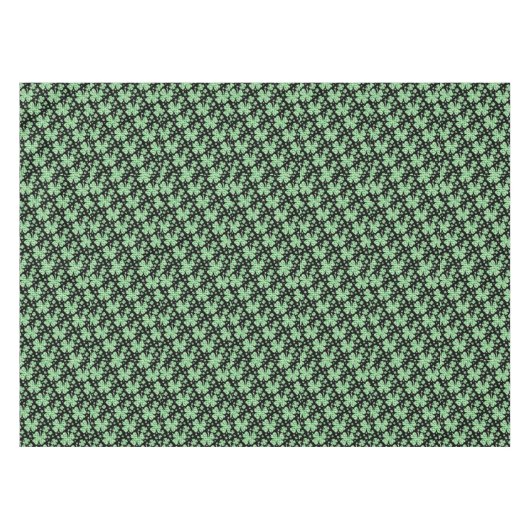 ラッキーフォーリーフクローバーパターンアイリッシュセントパトリック テーブルクロス (正面(横))