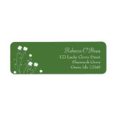 ラッキーフォーリーフクローバーブライダルシャワーアドレス ラベル (正面)
