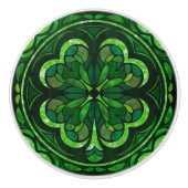 ラッキーフォーリーフクローバーラグジュアリー セラミックノブ (正面)