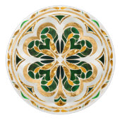 ラッキーフォーリーフクローバーラグジュアリー セラミックノブ (正面)