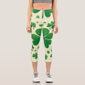 ラッキーフォーリーフクローバーレギンス カプリレギンス (正面)