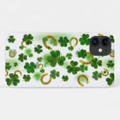 ラッキーフォーリーフクローバー金ゴールド馬蹄形トレンディー Case-Mate iPhoneケース (裏面(横))